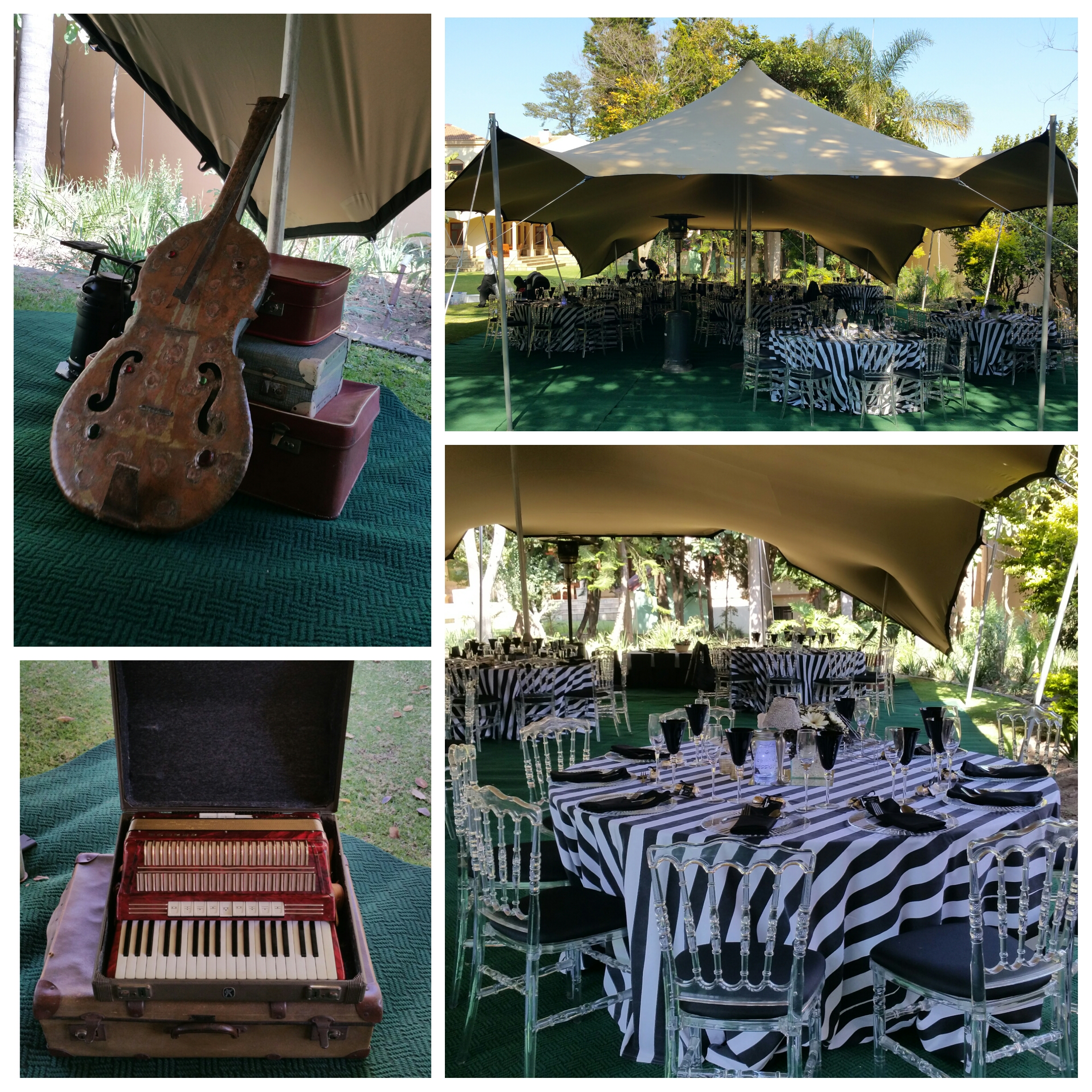 Our Vintage music pieces incorporated with the Black and White Decor. 